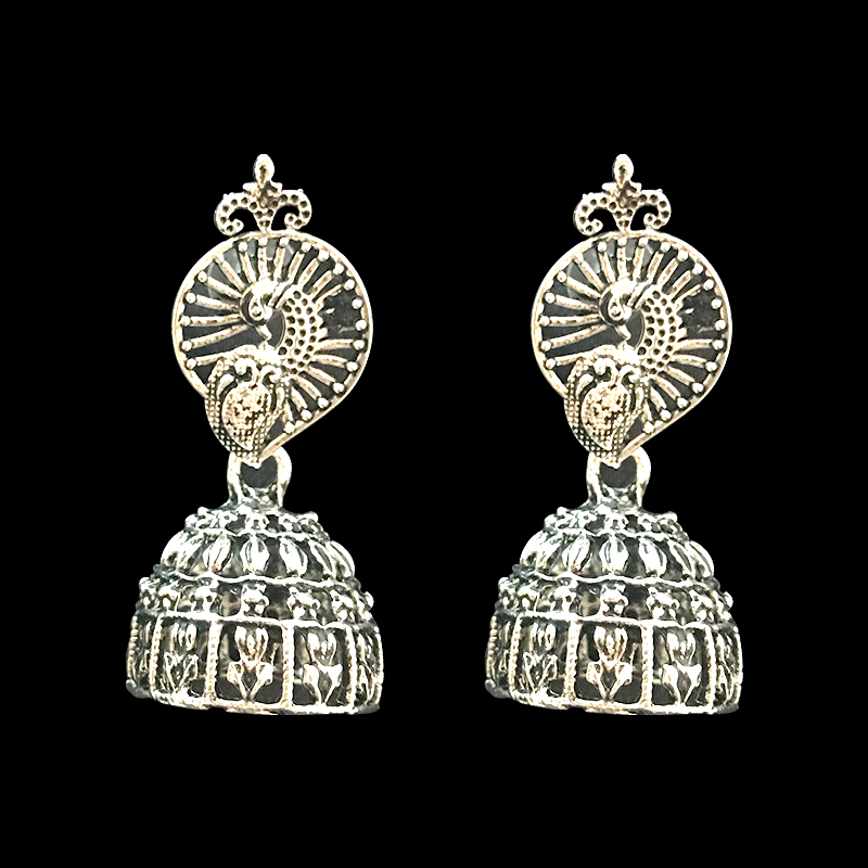 Fine oxidised jhumkis Shalaya store
