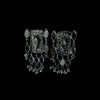 Rectangle mirror-work earrings shalaya store