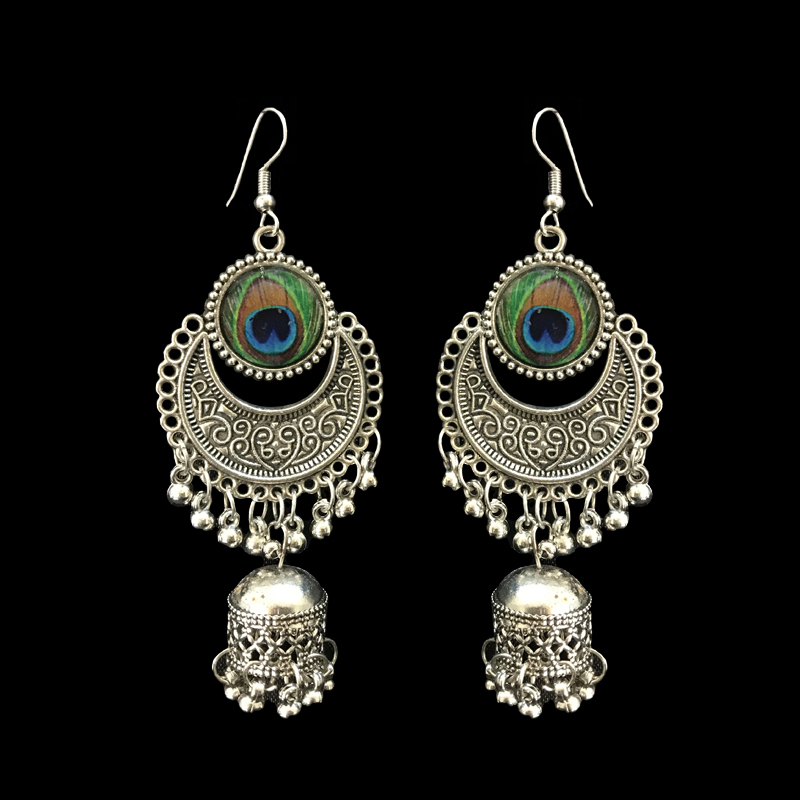 Oxidised mirror earrings Shalaya store
