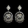 Round mirror-work heavy earrings Shalaya Store