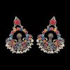 Oxidised multicolor stone earring Shalaya Store